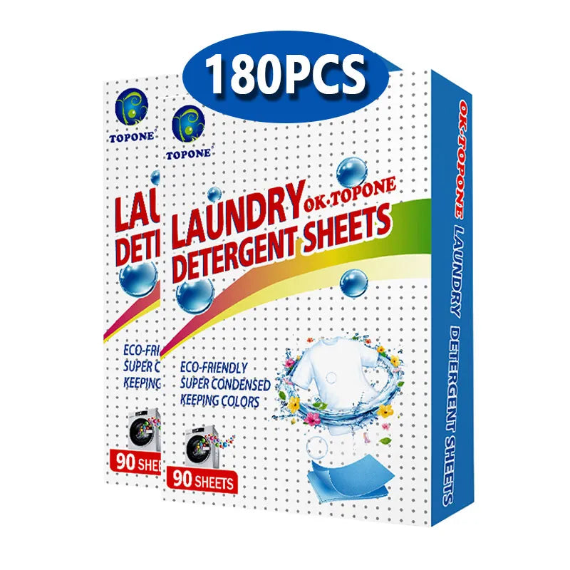 90/180 Pieces Eco Friendly Laundry Detergent Sheets for SpinSmart Washer